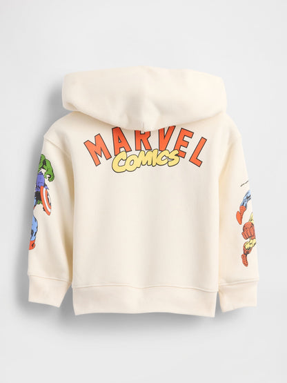 Kırık Beyaz Vintagesoft Marvel Gap Logo Fermuarlı Sweatshirt