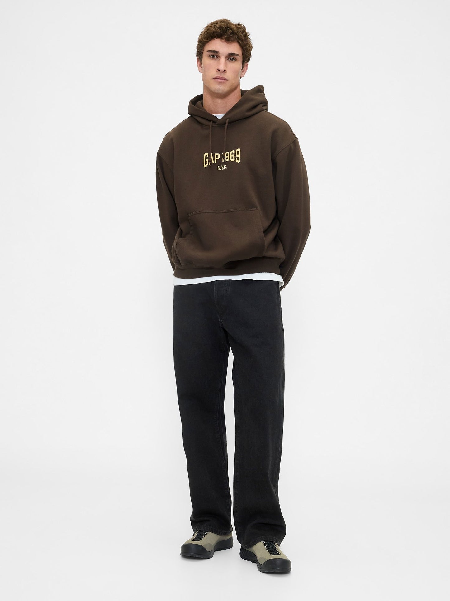 Kahverengi Heavyweight 1969 Logo Sweatshirt