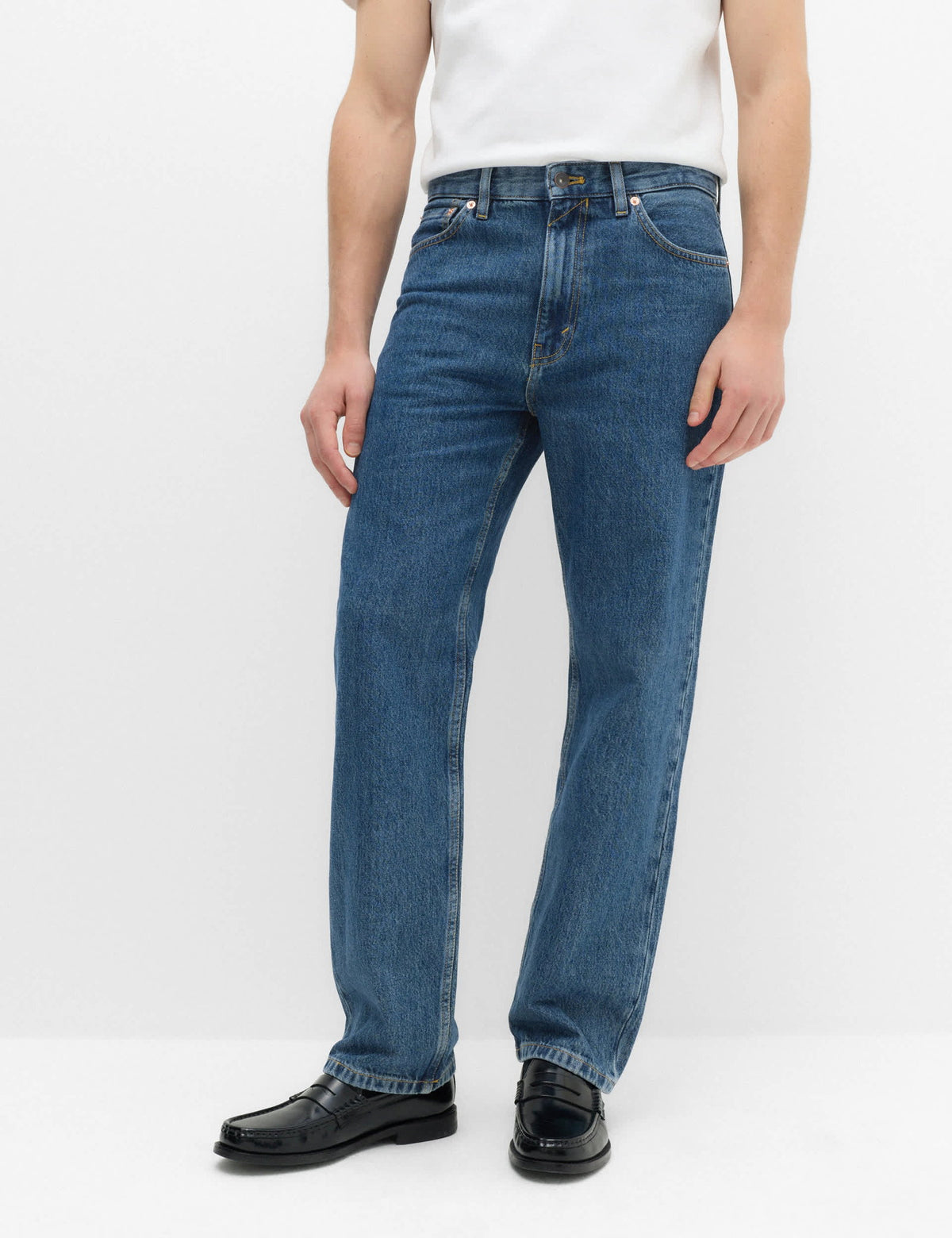 Relaxed Fit Düz Paça Jeans
