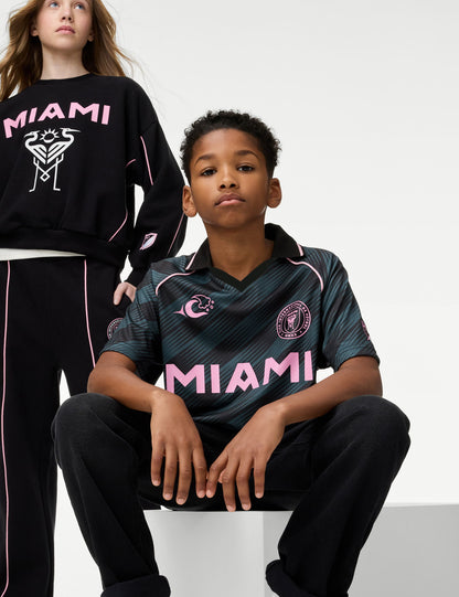 Inter Miami:trade_mark: Çocuk Futbol Polo Yaka Tişörtü (2-16 Yaş)
