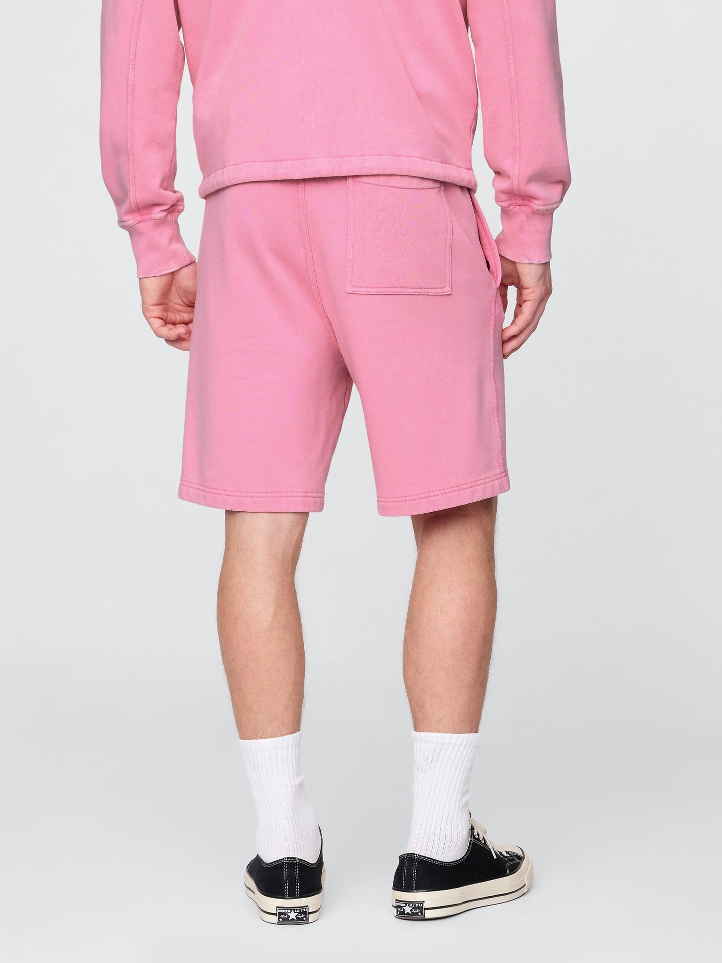 Pembe Heavyweight Fransız Havlu Kumaş Şort