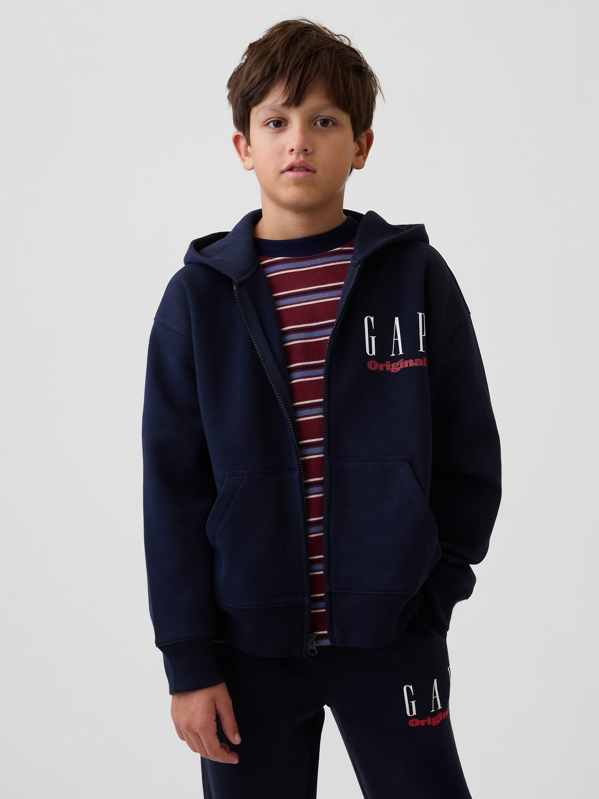 Lacivert Vintagesoft Logo Fermuarlı Sweatshirt