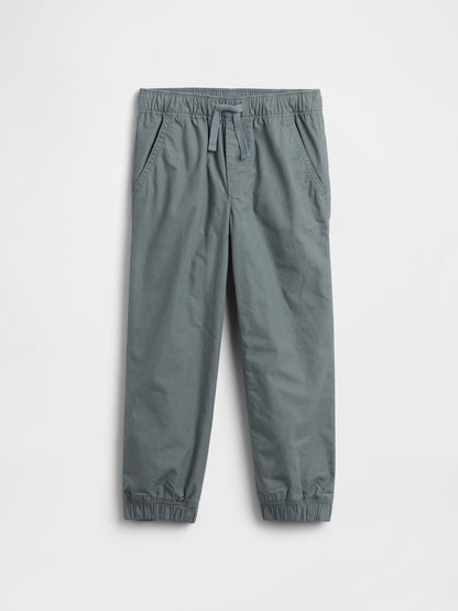 Gri Gap Pull-on Relaxed Poplin Jogger Eşofman Altı