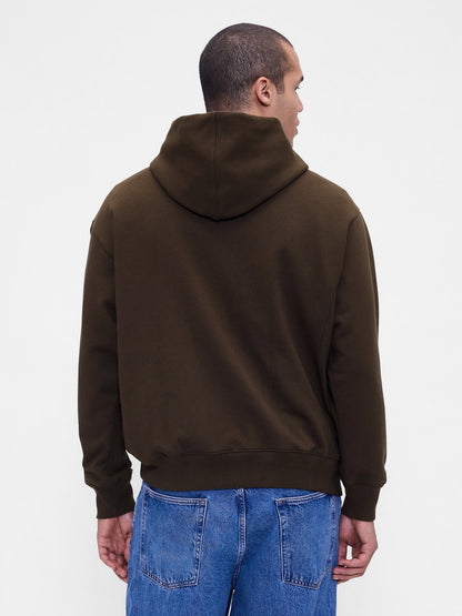Kahverengi Heavyweight Oversized Logo Sweatshirt