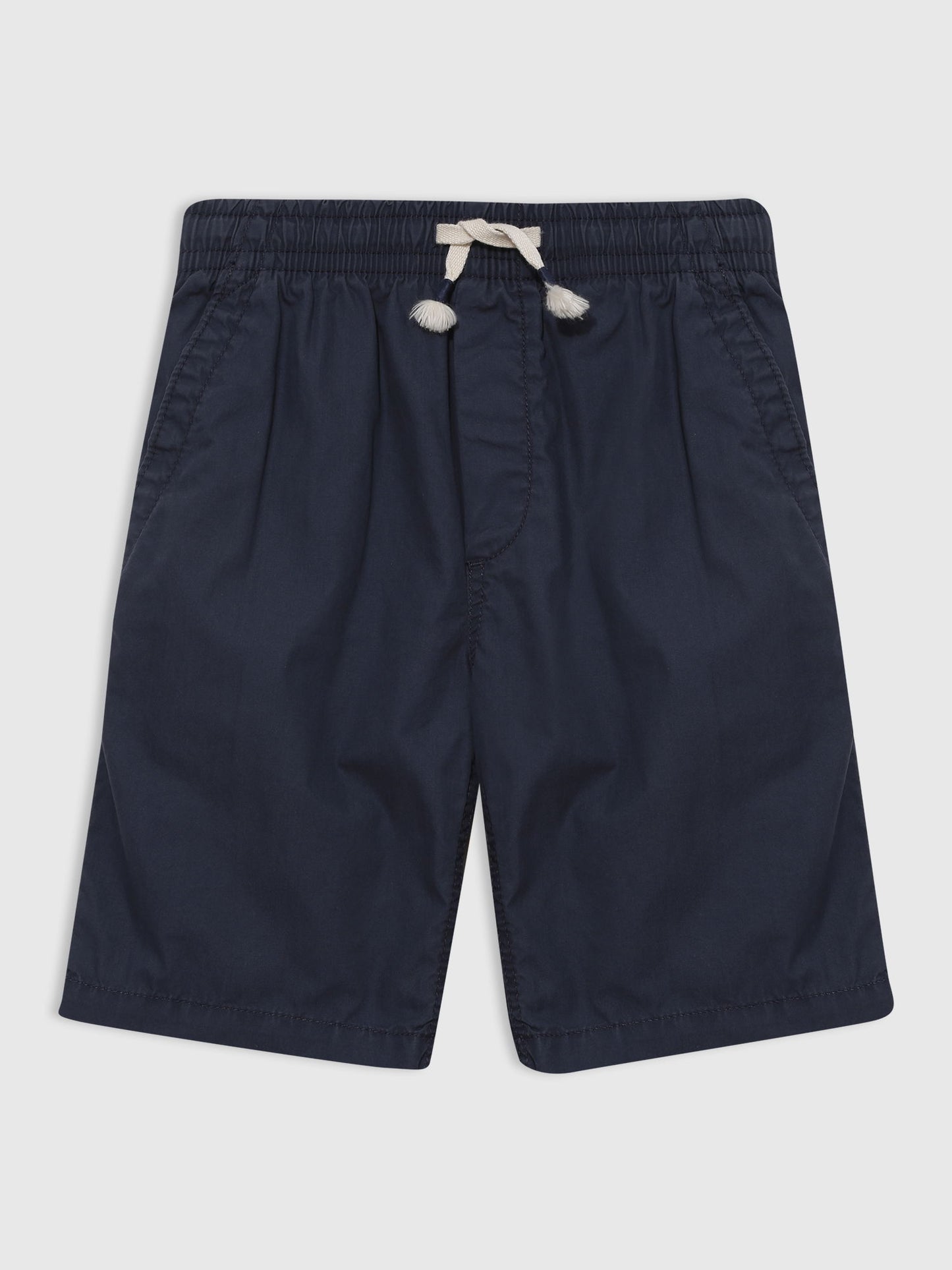 Lacivert Poplin Pull-on Şort