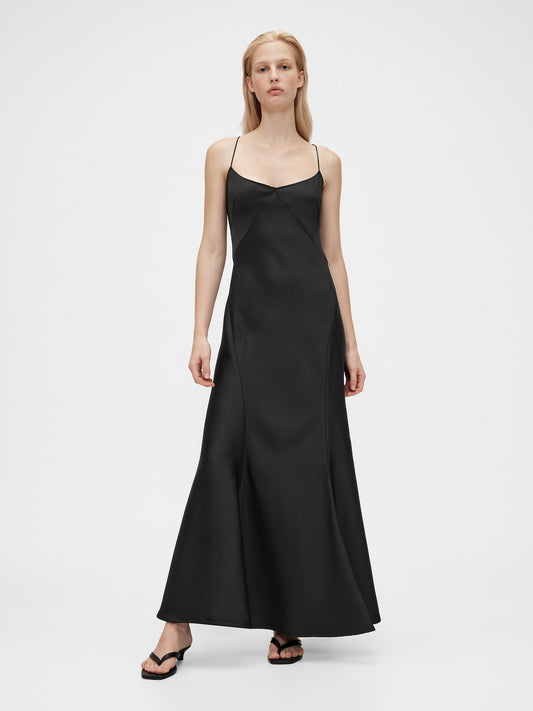 Siyah Gapstudio Saten Slip Elbise