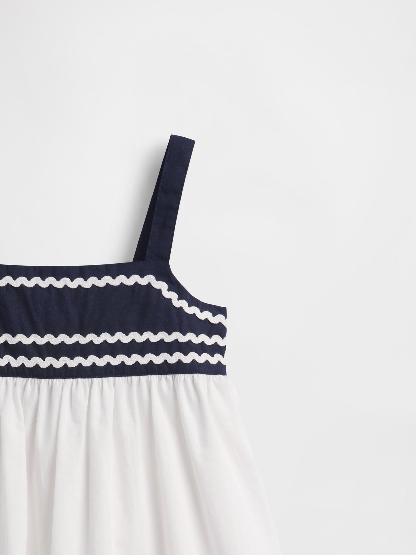 Lacivert Sailor Askılı Elbise