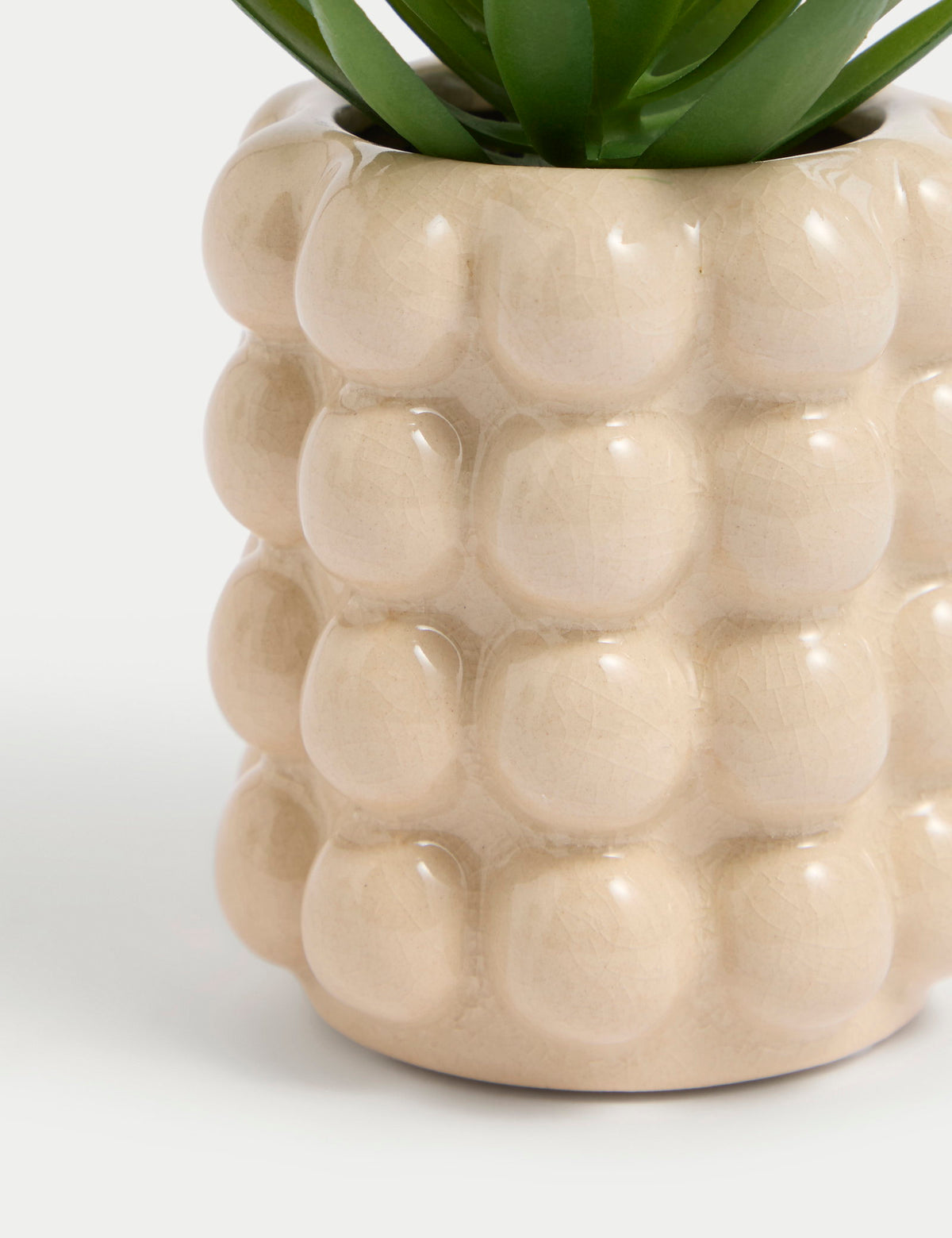 Bobble Seramik Saksılı Yapay Bitki