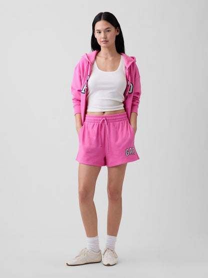 Pembe Gap Logo Fransız Havlu Kumaş Şort