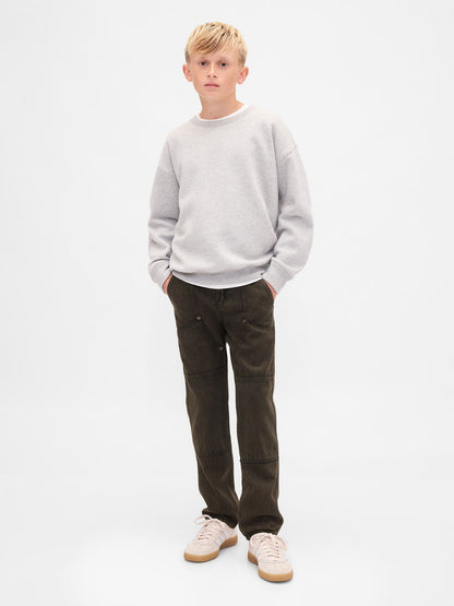 Kahverengi 90s Orijinal Straight Carpenter Jean Pantolon