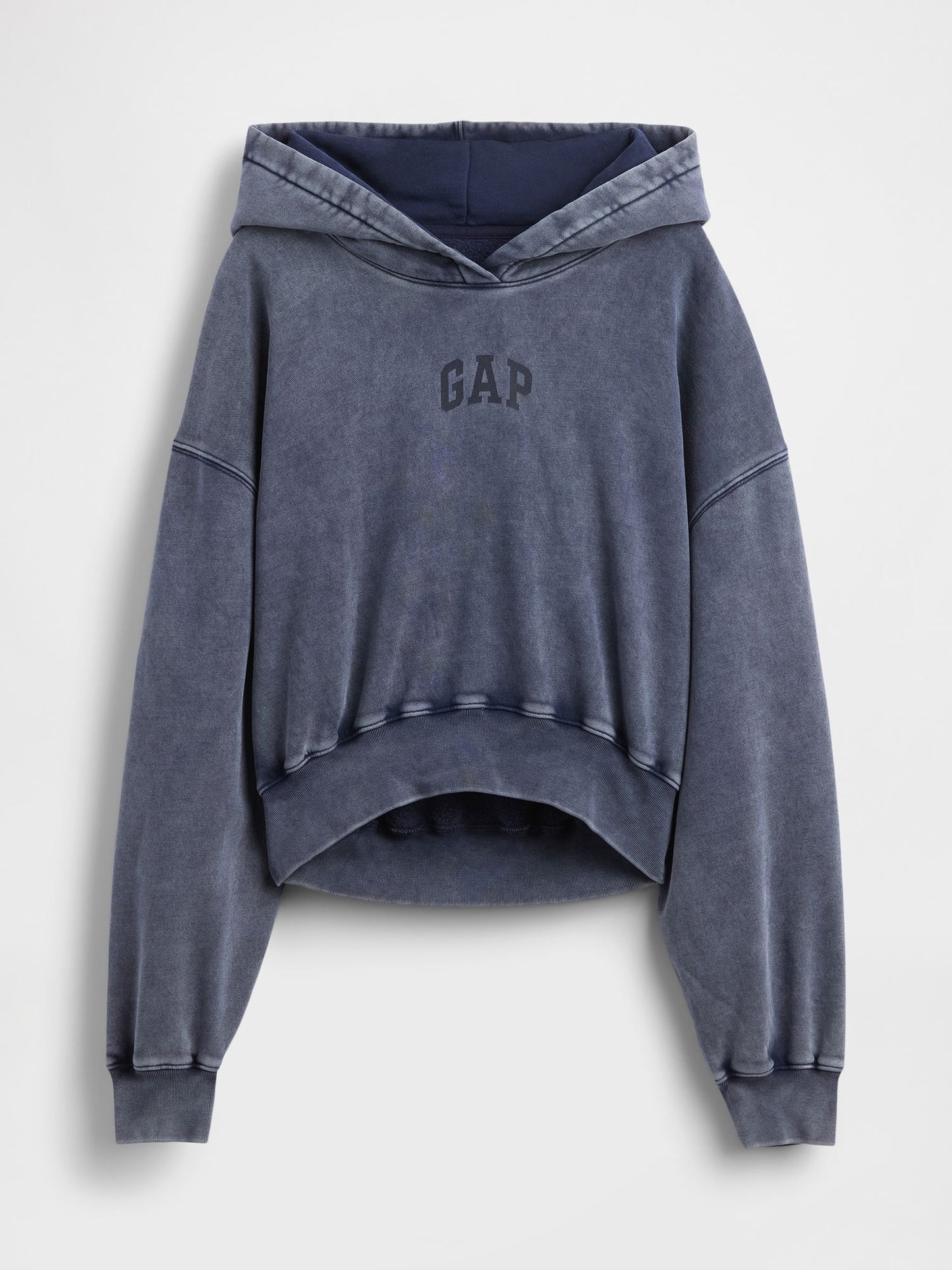 Lacivert Vintagesoft Crop Logo Sweatshirt
