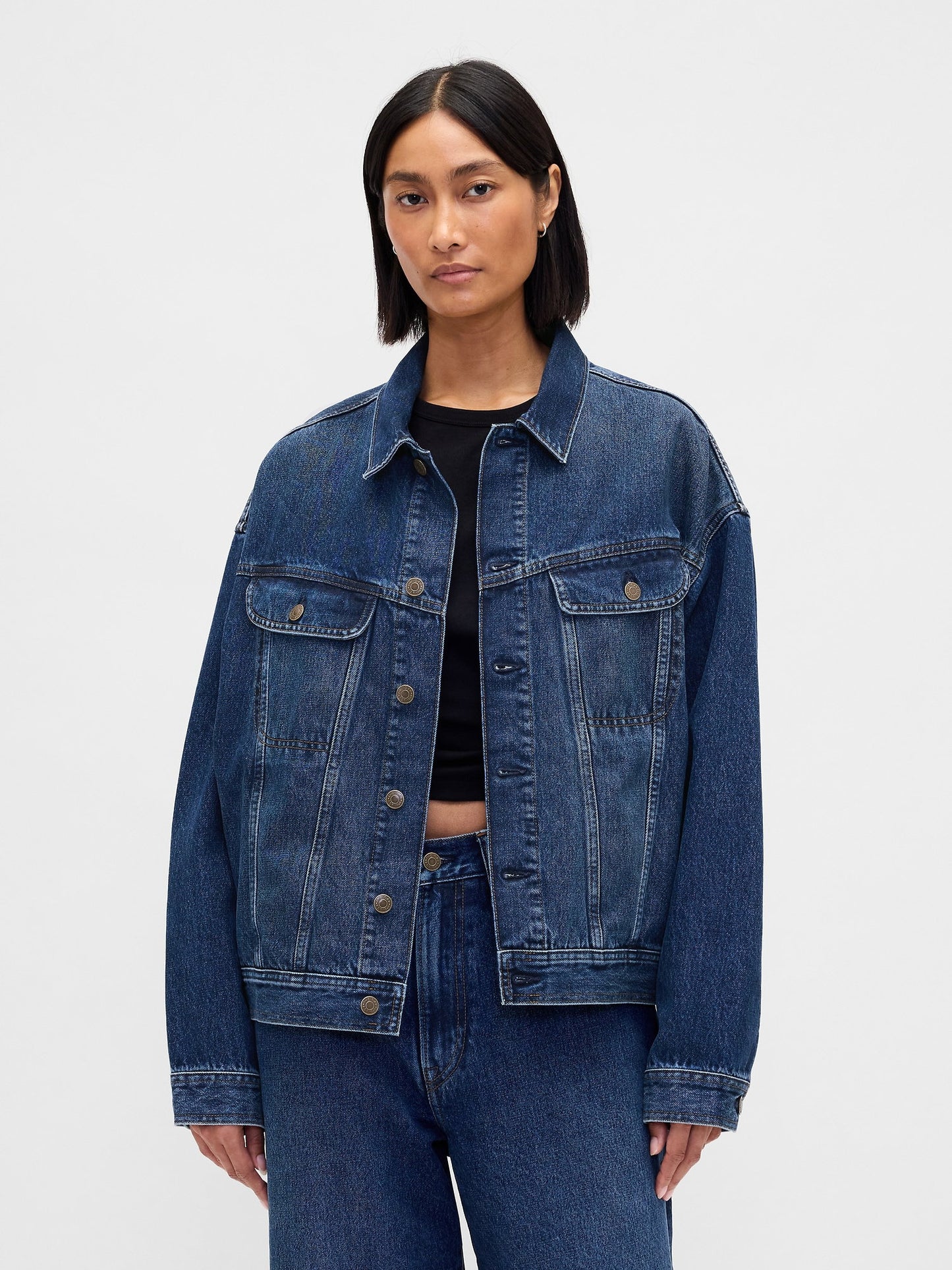 Mavi Stranger Things Flannel-astarlı Icon Denim Ceket