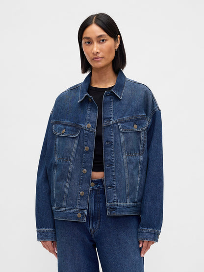 Mavi Stranger Things Flannel-astarlı Icon Denim Ceket