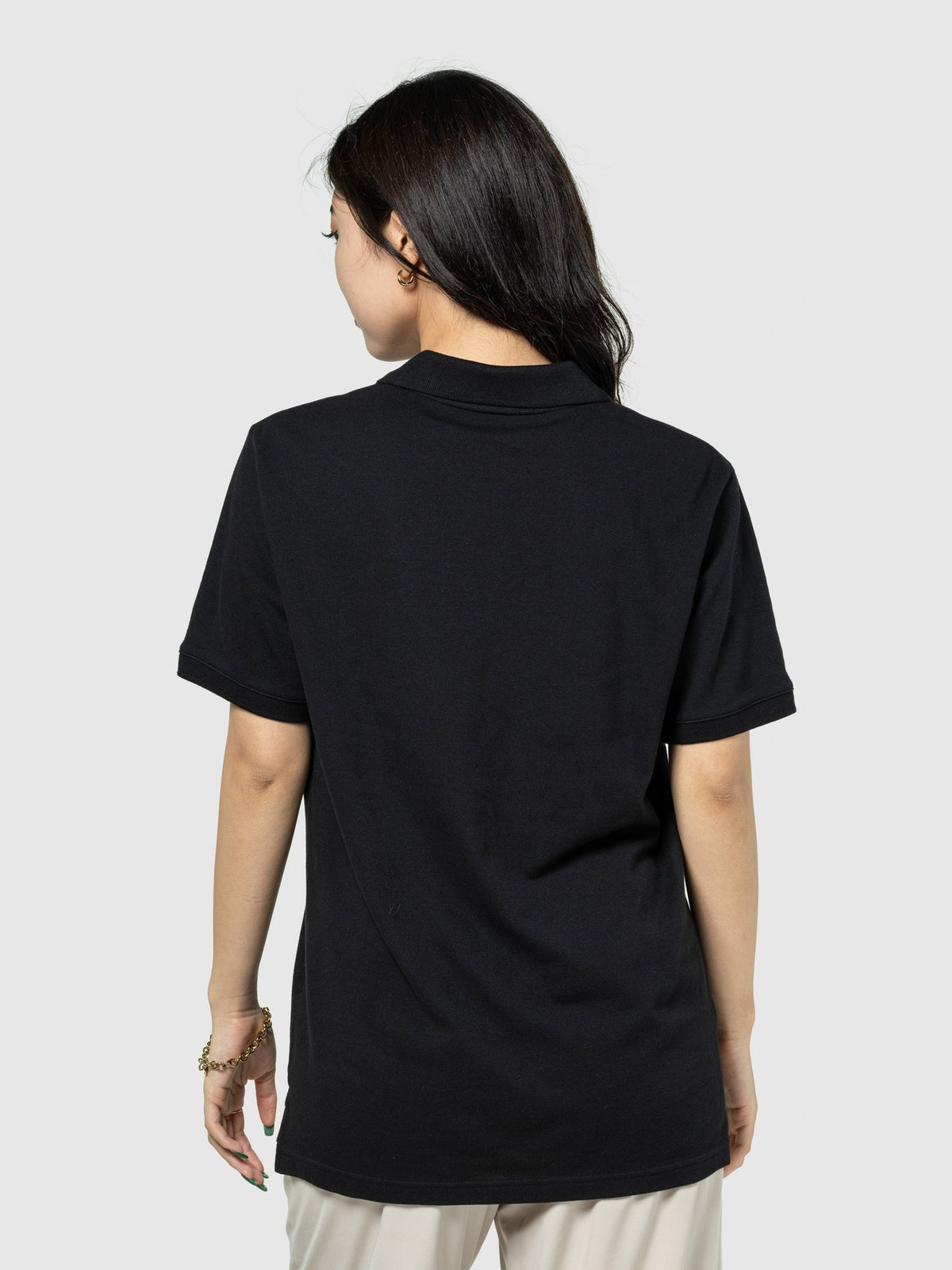 Siyah Gap Logo Piqué Polo Yaka T-shirt