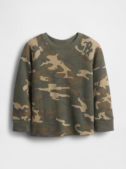Kamuflaj Brannan Bear Detaylı Textured T-shirt