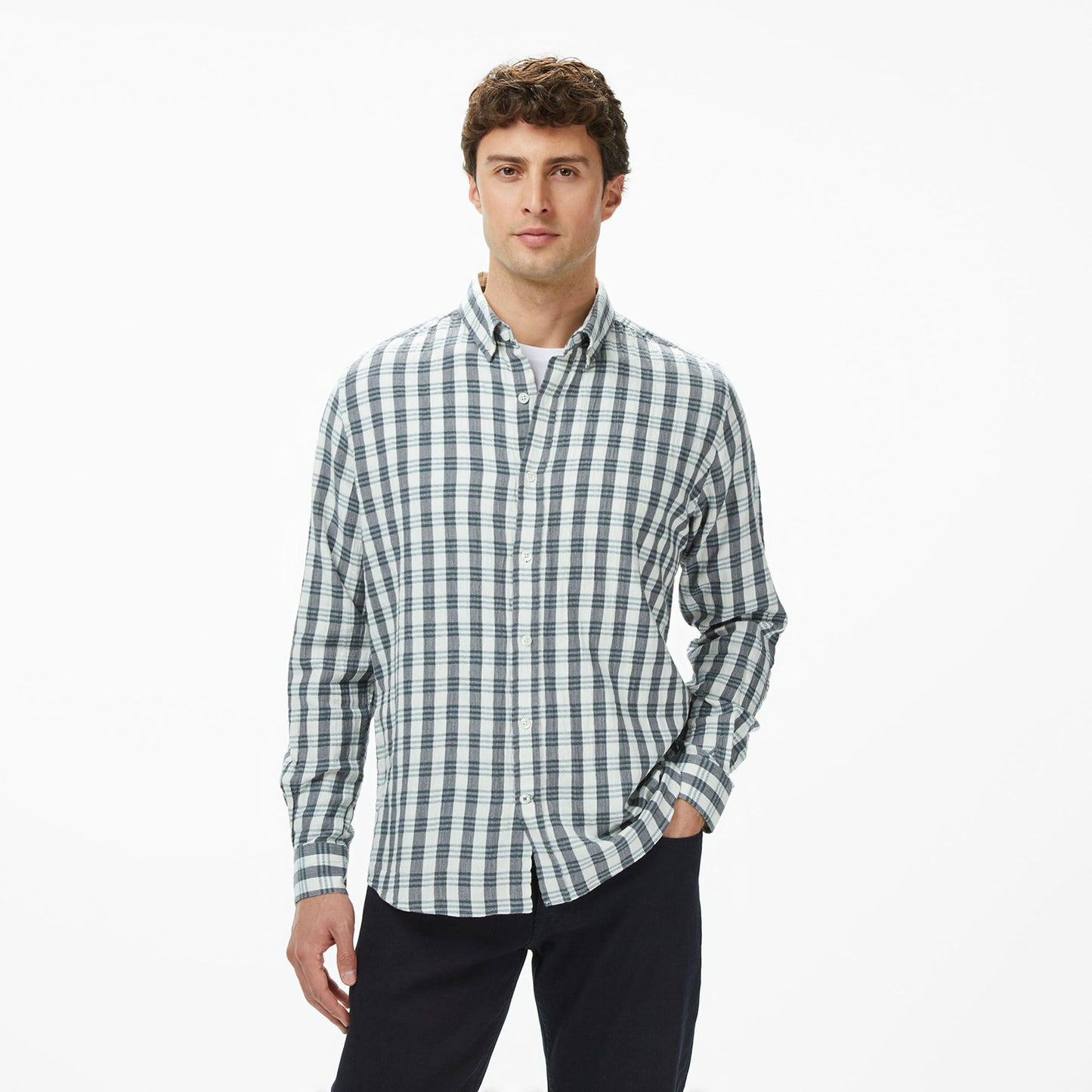 Nautica Erkek Yeşil Classic Fit Gömlek