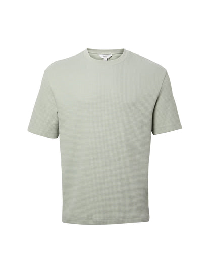 Saf Pamuklu Relaxed Waffle T-shirt