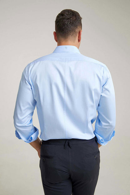 Damat Slim Fit Açık Mavi Düz Nano Care Gömlek