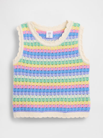 Çok Renkli Crochet Askılı Üst