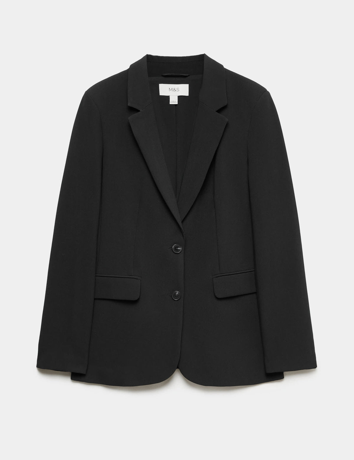 Düz Kesim Tek Düğmeli Blazer
