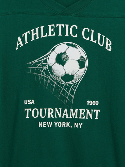 Koyu Yeşil Oversized Soccer T-shirt