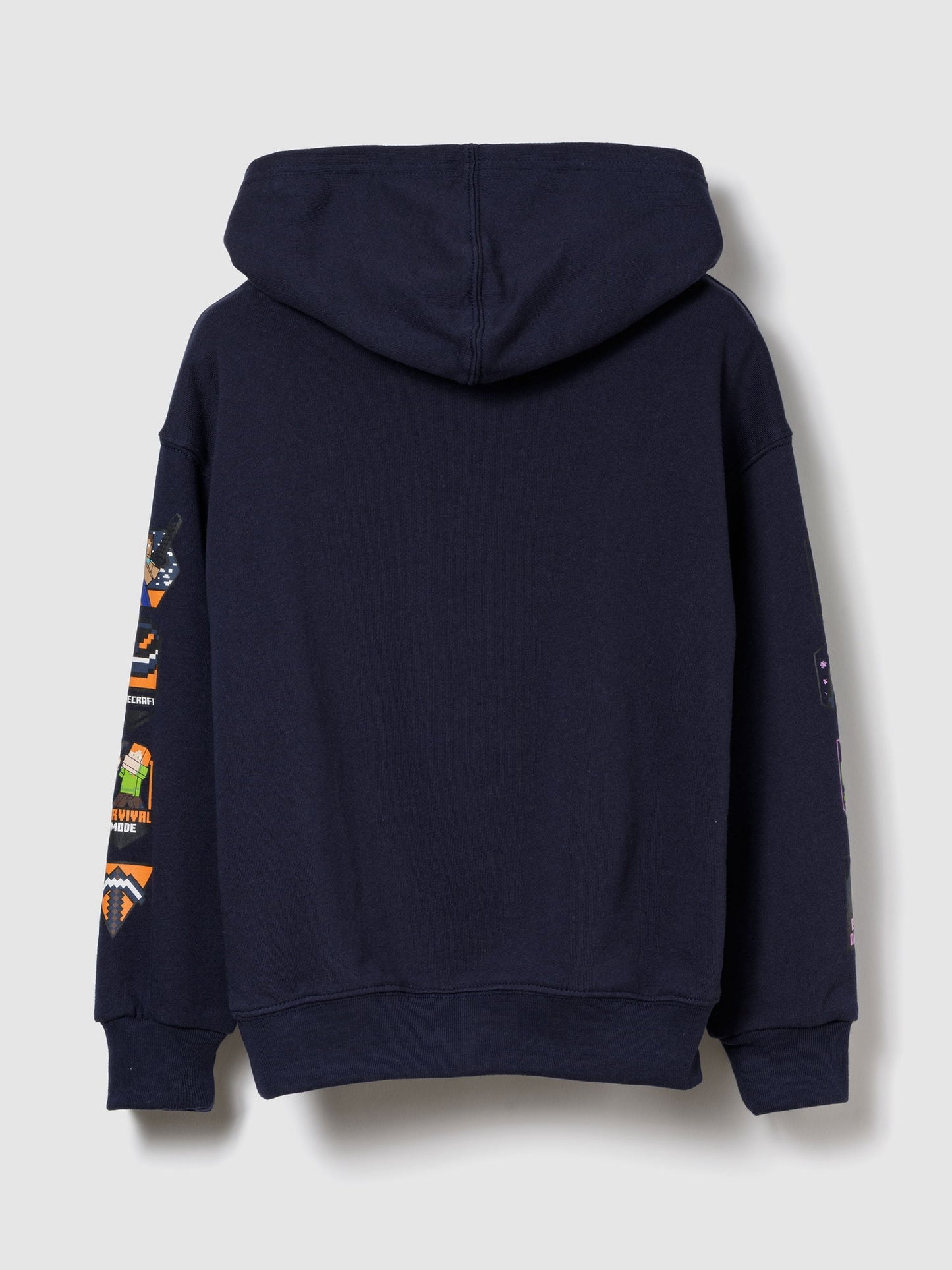 Lacivert Minecraft Baskılı Sweatshirt