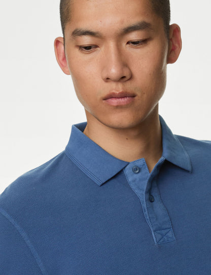 Saf Pamuklu Polo T-shirt