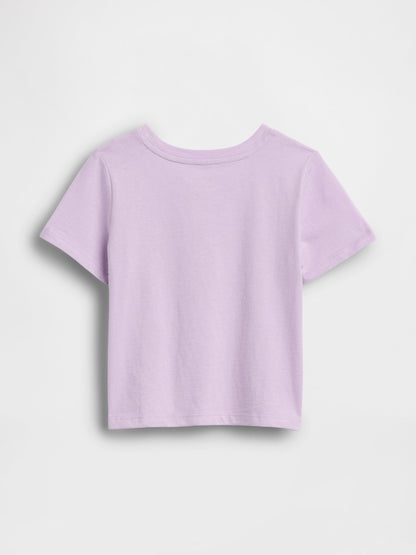 Lila Mix & Match Grafik Baskılı T-shirt