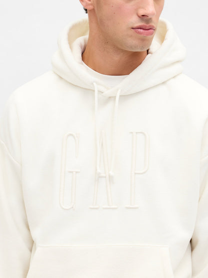 Kırık Beyaz Oversized Logo Sweatshirt