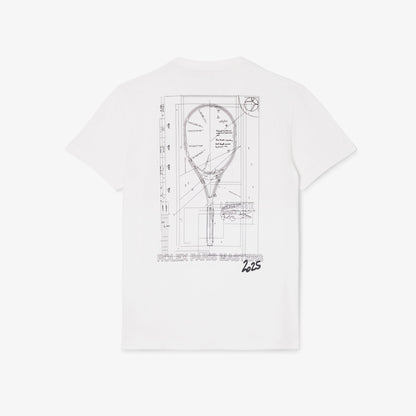 Lacoste X Rolex Paris Unisex Regular Fit Bisiklet Yaka Beyaz T-shirt