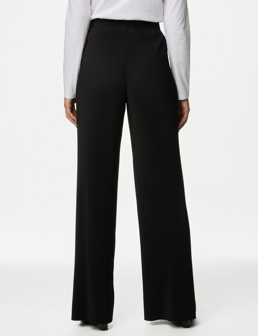 Pile Detaylı Wide Leg Pantolon