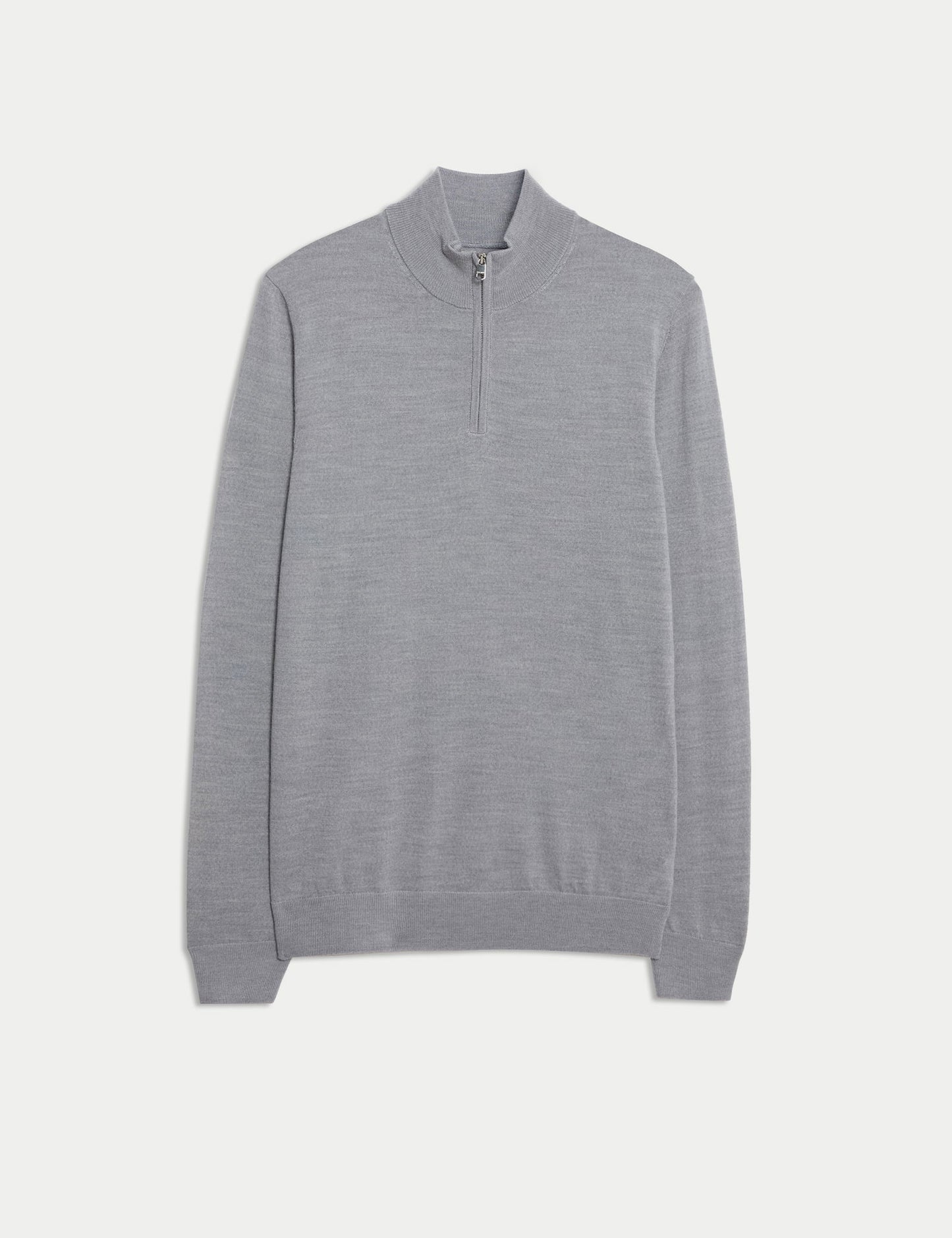 Pure Extra Merino Yün Yarım Fermuarlı Kazak