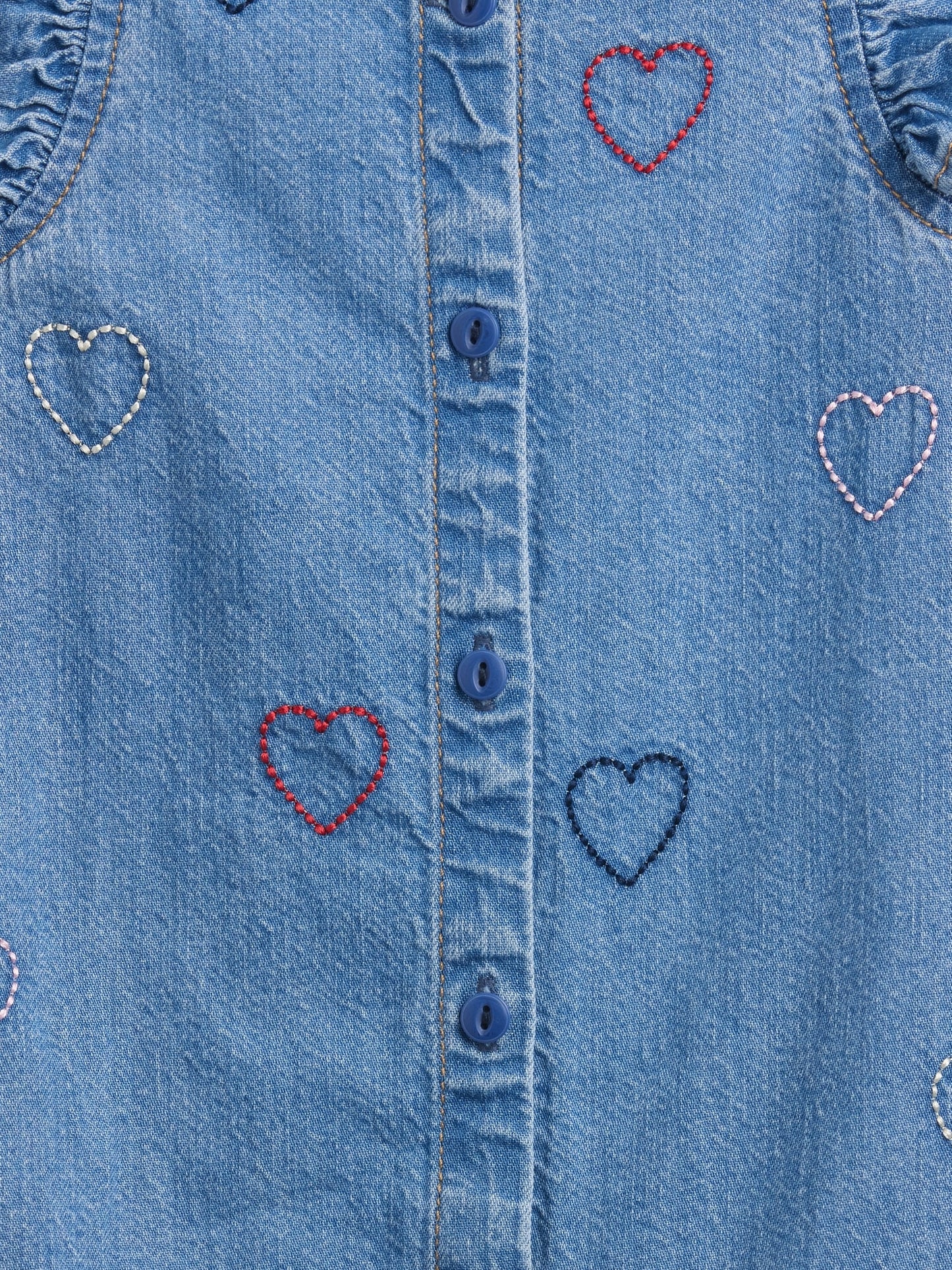 Mavi Denim Embroidered Heart Tulum