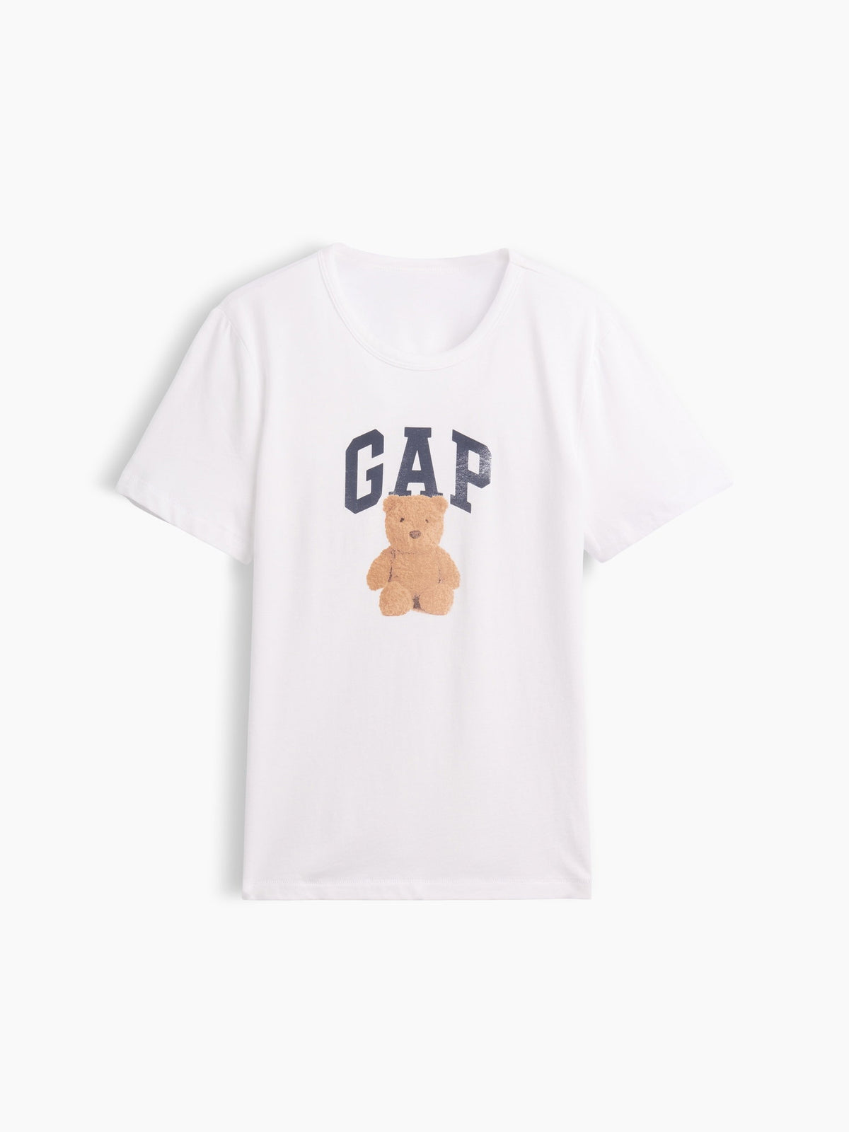 Beyaz Organik Pamuk Vintagesoft Logo T-shirt