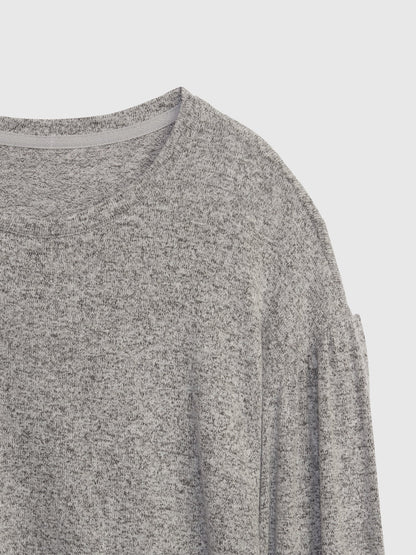 Gri Softspun Dolman Uzun Kollu T-shirt