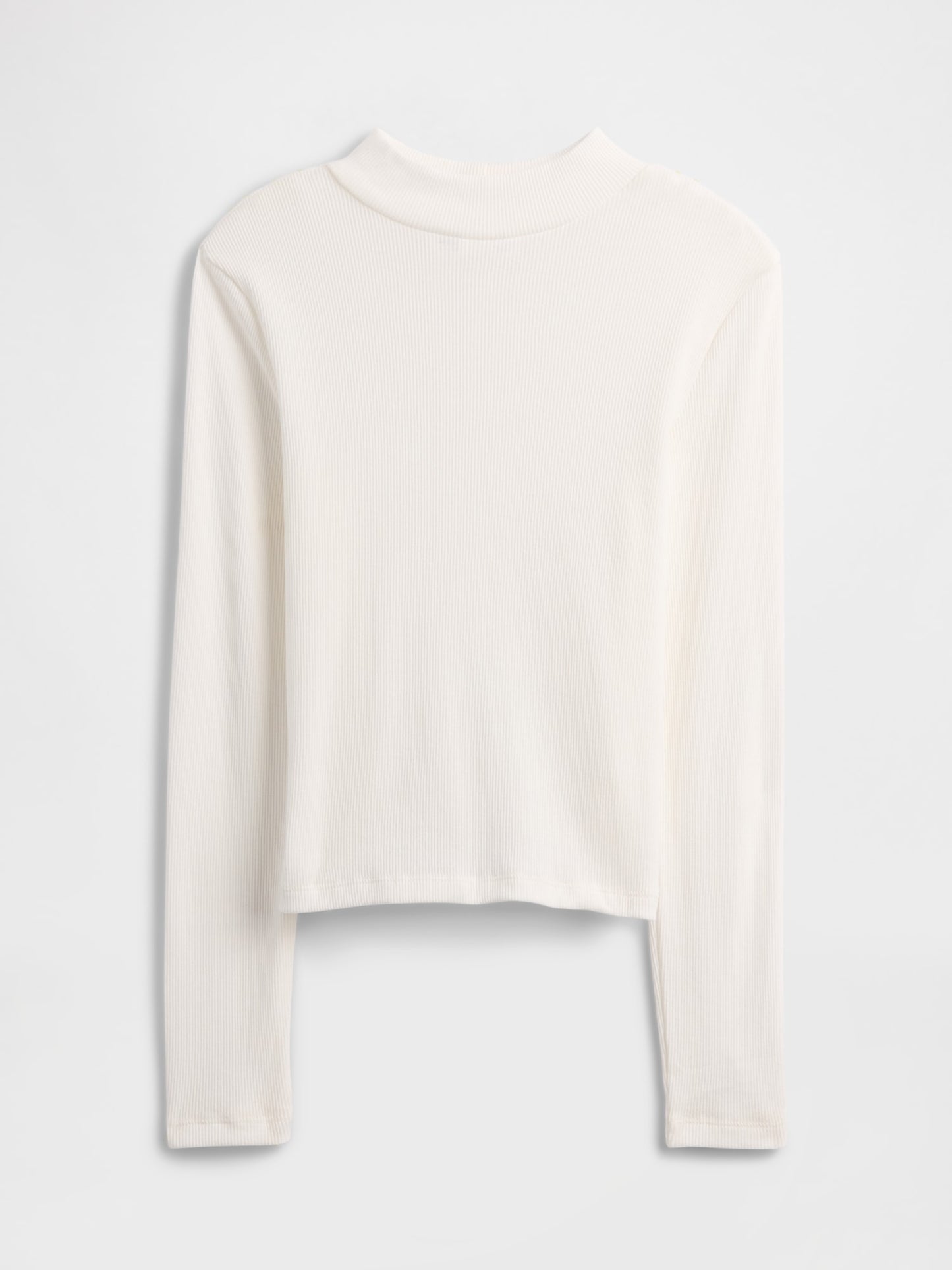 Beyaz Ribana Mockneck T-shirt