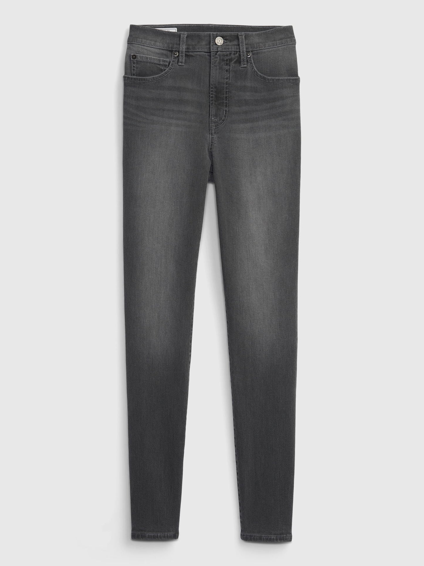 Koyu Gri High Rise True Skinny Jean Pantolon