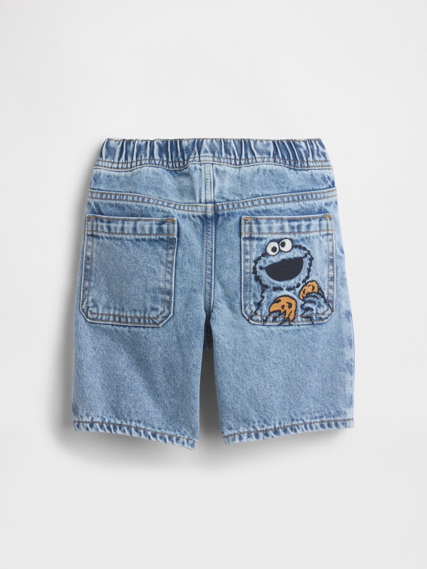 Açık Mavi Sesame Street Pull-on Loose Denim Şort