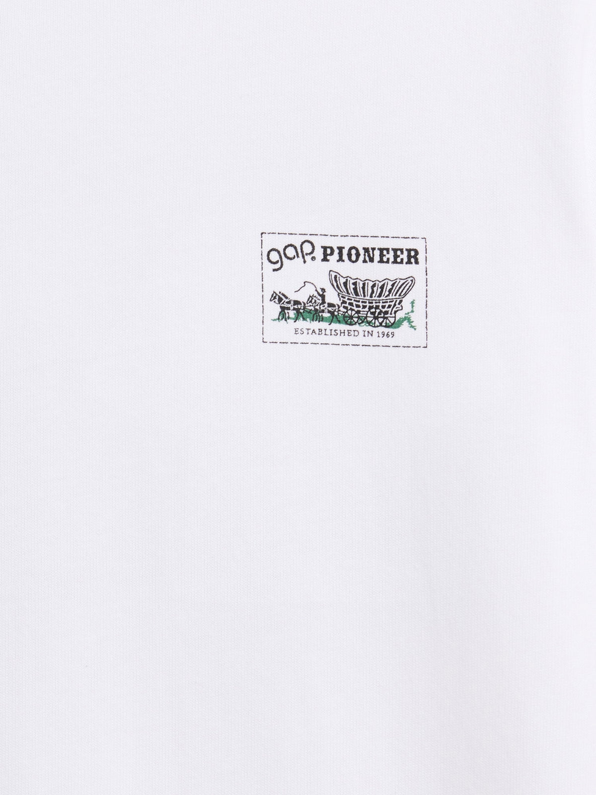 Beyaz Heavyweight Gap Pioneer Grafik Baskılı T-shirt