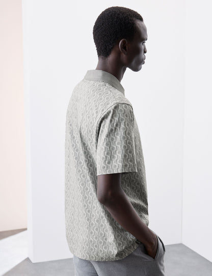Saf Pamuklu Supima:registered: Desenli Polo T-shirt