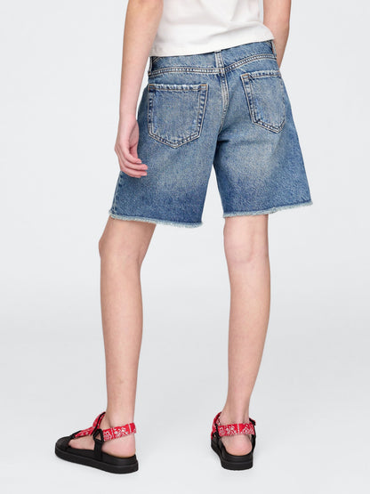 Mavi Low Rise Stride Denim Bermuda Şort
