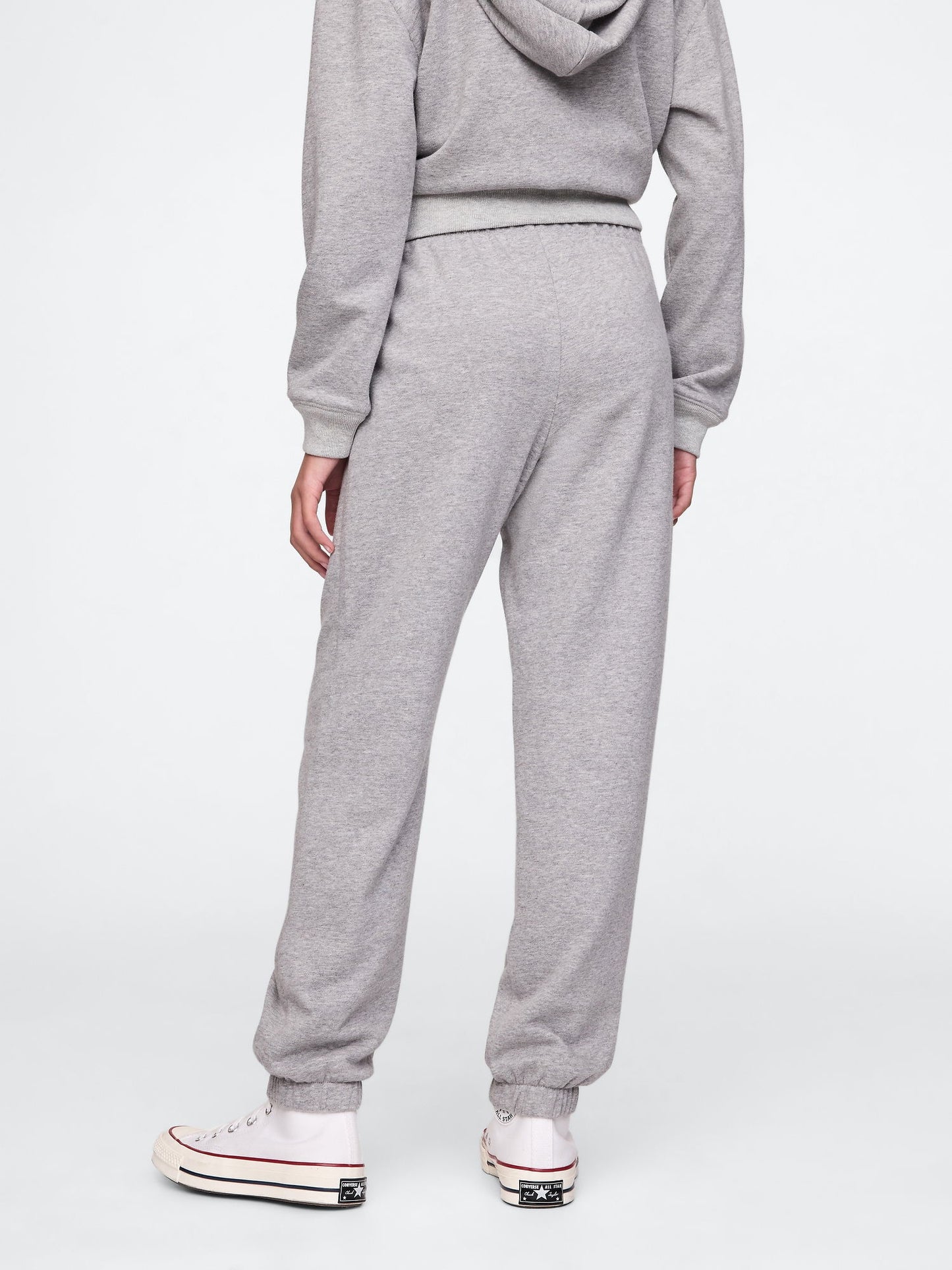 Gri Gap Logo Relaxed Havlu Kumaş Jogger Eşofman Altı