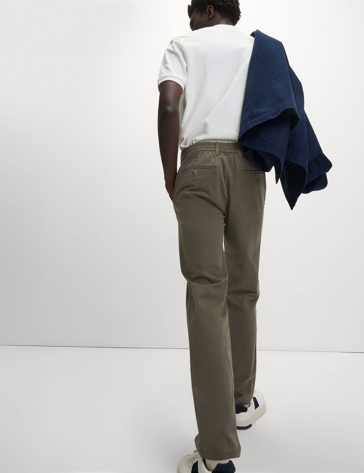 Regular Fit Lastikli Bel Chino
