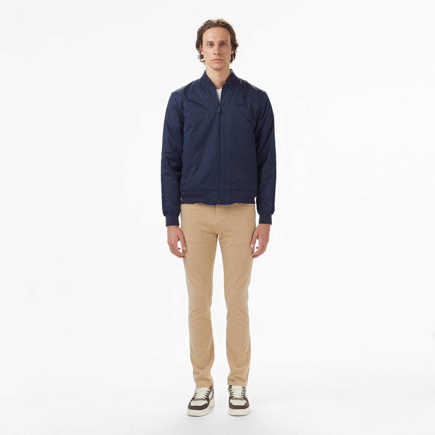 Lacoste Erkek Dik Yaka Lacivert Bomber Ceket