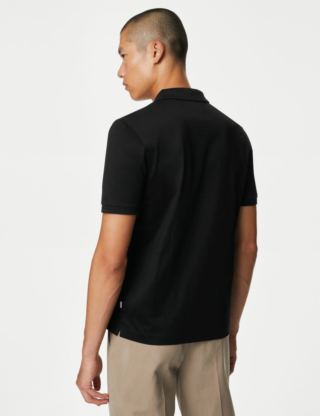 Yumuşak Dokulu Örme Polo Yaka T-shirt