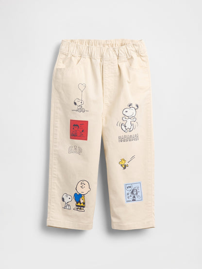 Krem Peanuts Pull-on Barrel Pantolon