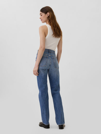 Koyu Mavi 90's Straight Jean Pantolon