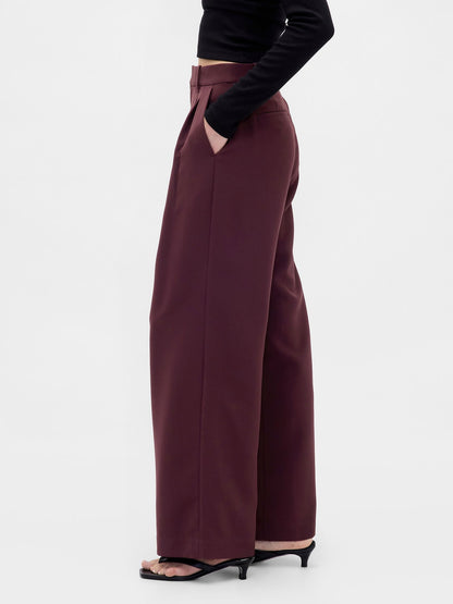 Bordo 365 High Rise Pileli Pantolon