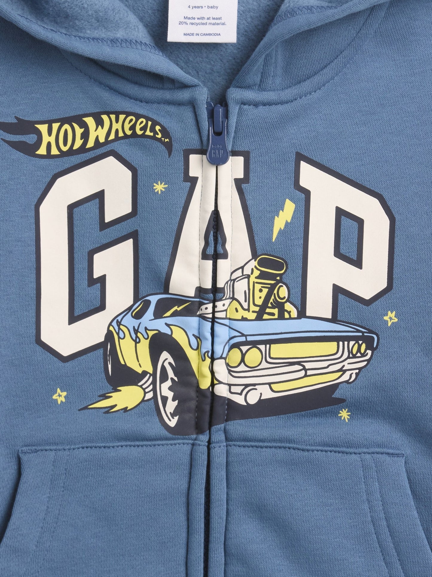 Mavi Hot Wheels Relaxed Logo Fermuarlı Sweatshirt