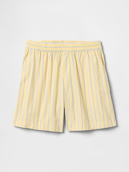 Sarı Organik Pamuk Poplin Boxer Şort